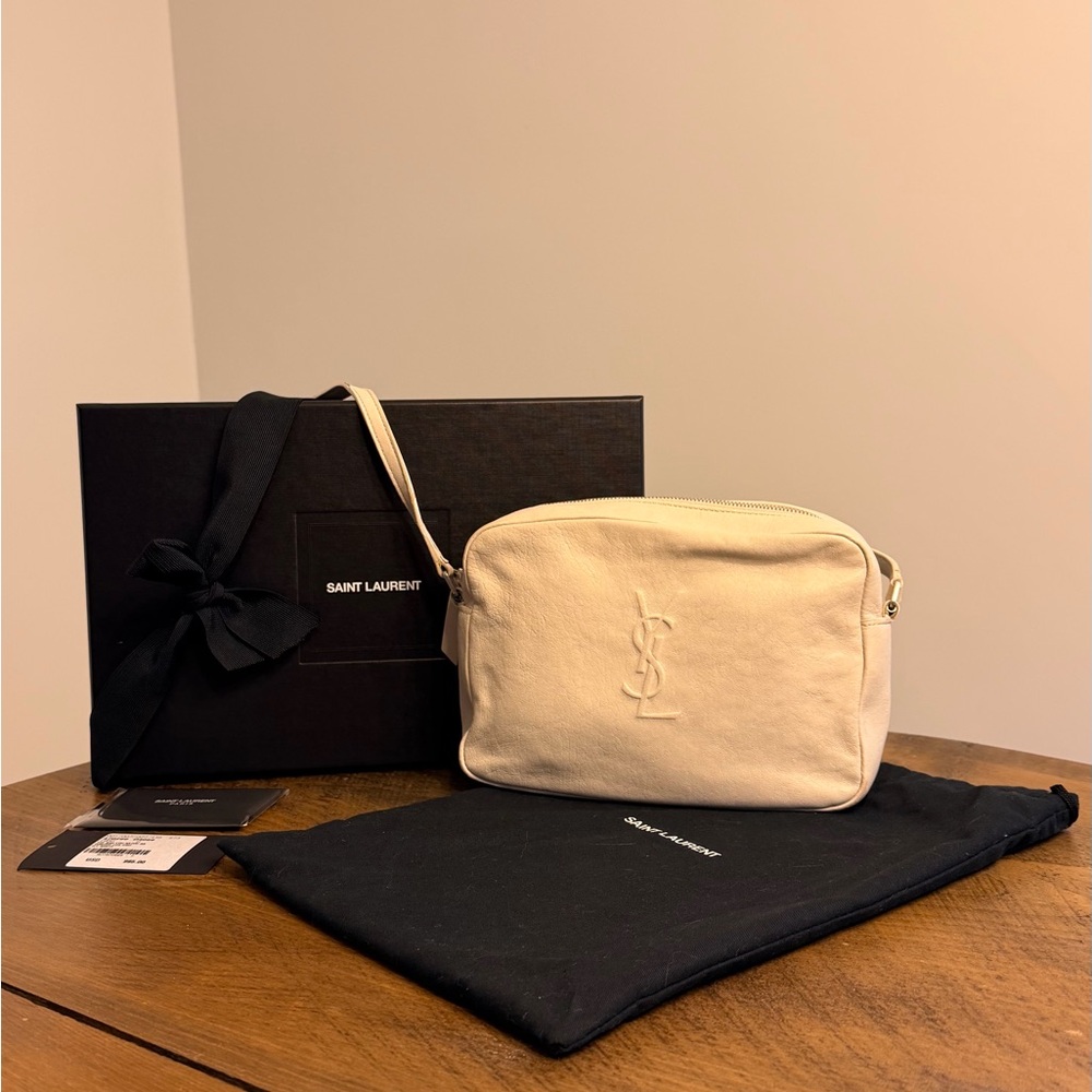 Saint Laurent Icy White Lou Satchel